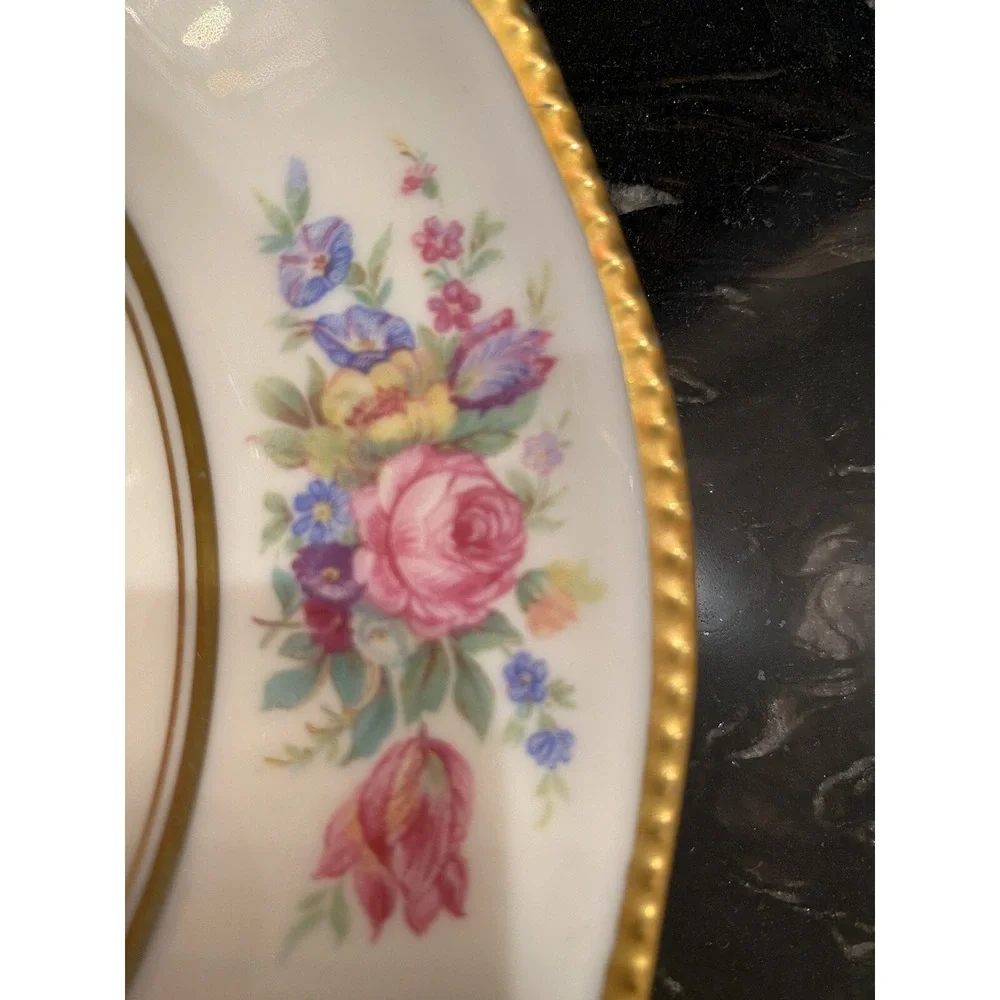 Vintage Castleton Bouquet Dinner & Salad Plates Set